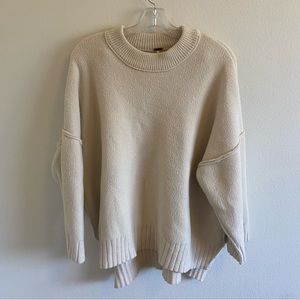 Cream free people sweater